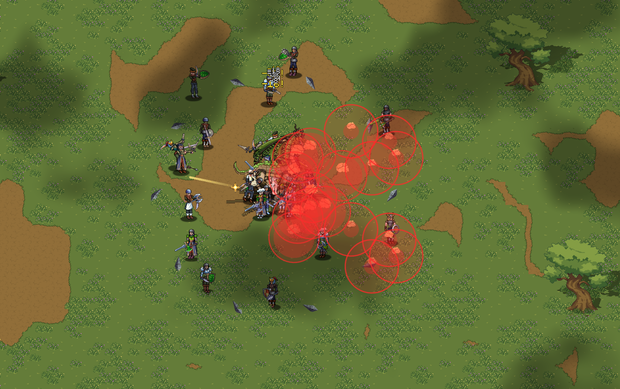 The forest dragon erupts in a barrage of fire over a raid of armored players